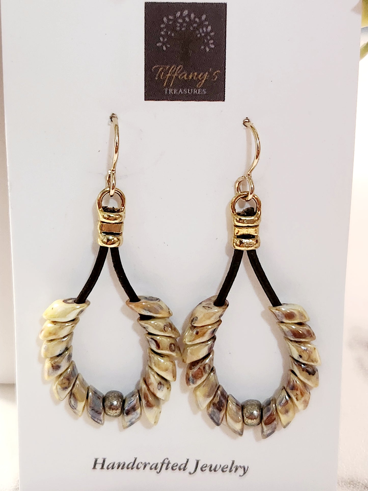 Yellow Picasso Phoenix feather earrings