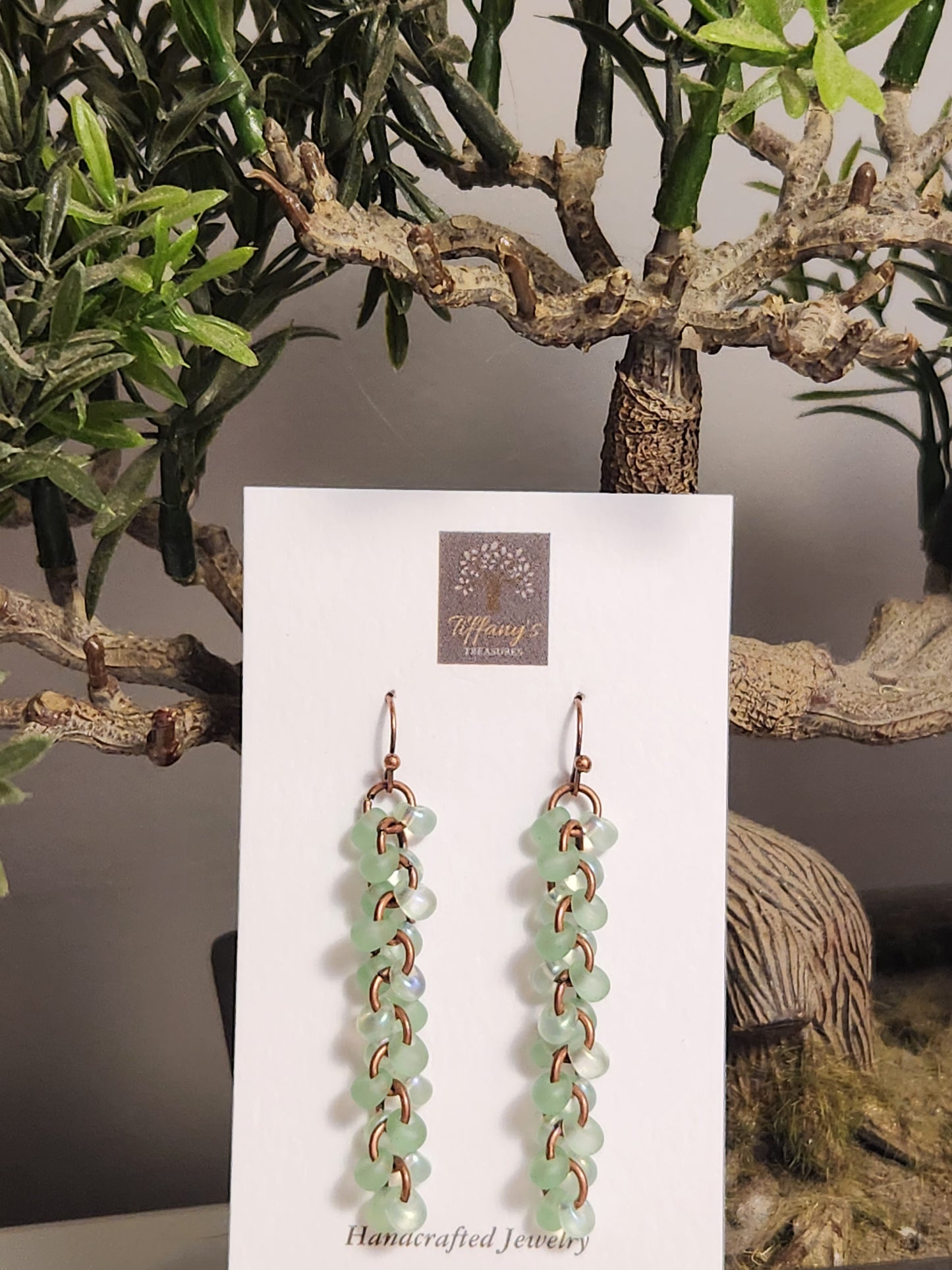Mint green Dewdrop earrings