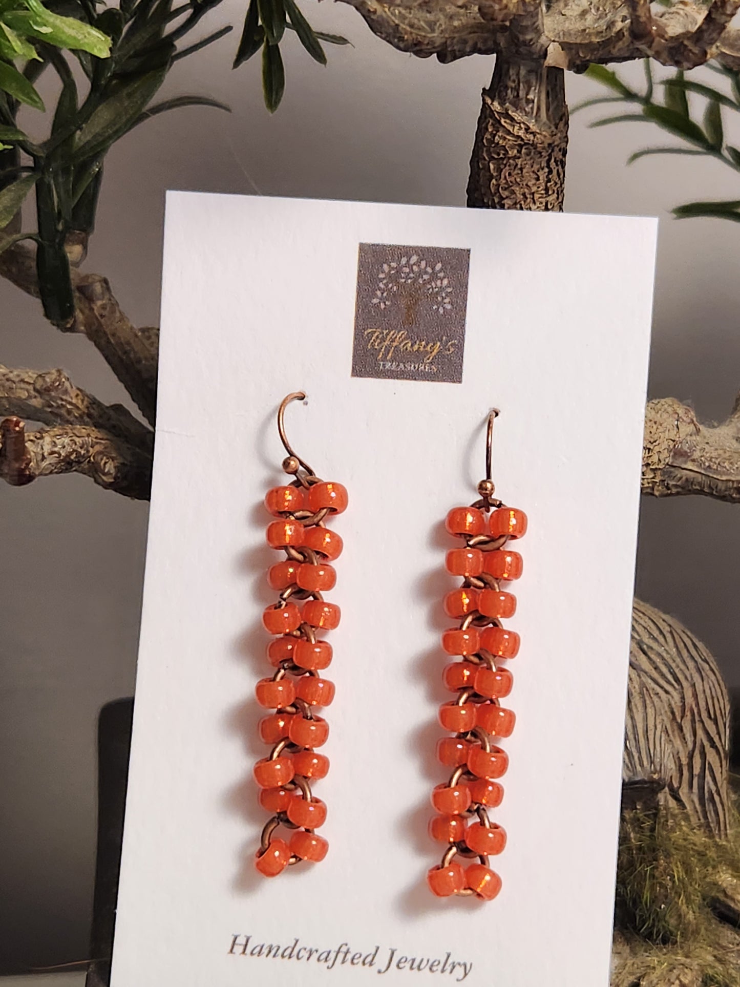 Salmon Dewdrop earrings