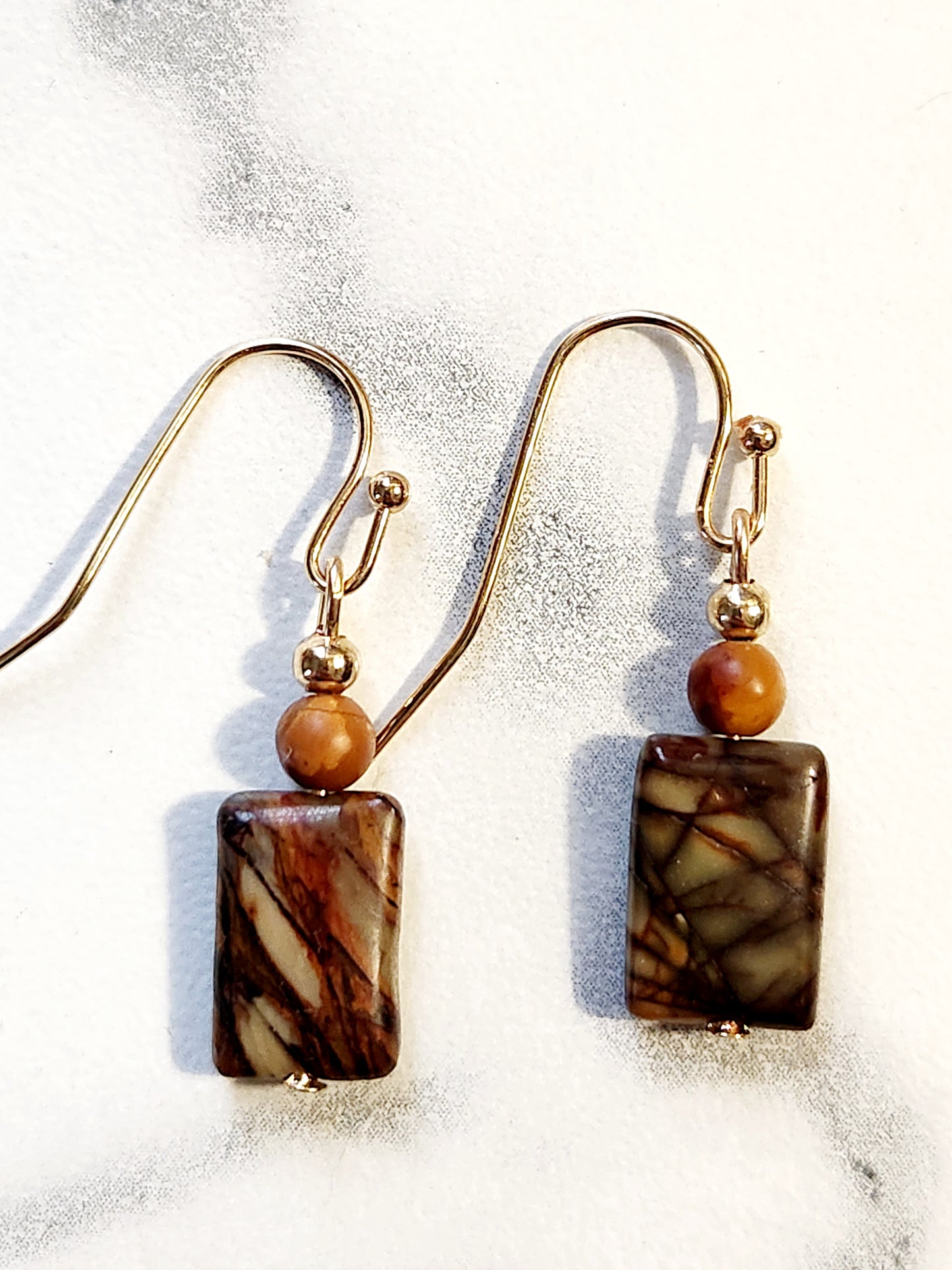 Precious stone earrings