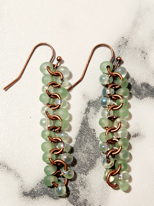 Mint green Dewdrop earrings