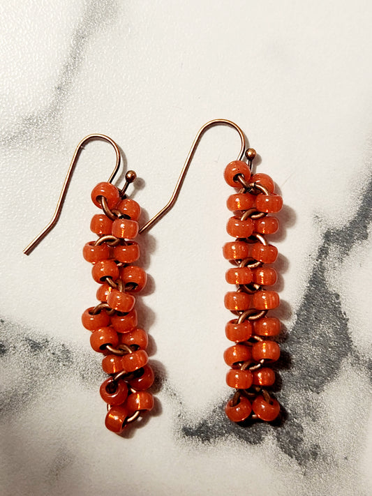 Salmon Dewdrop earrings