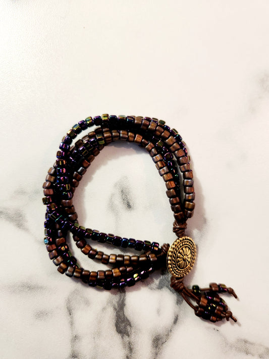 Brown button braclet