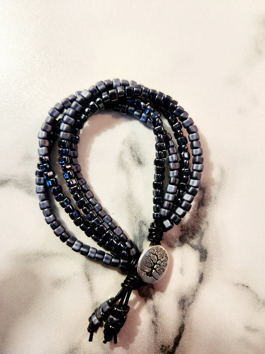 Gray tree of life braclet