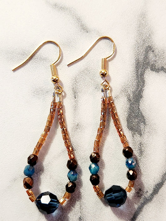 Swarovski crystal glass earrings