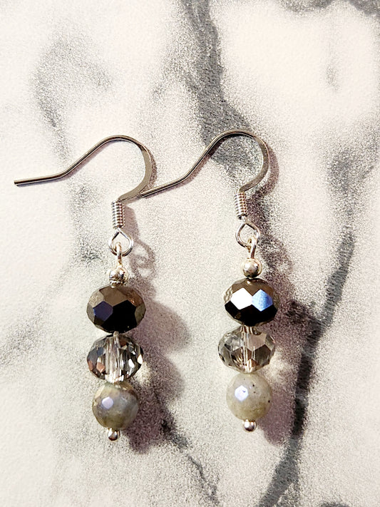 Shades of gray earrings