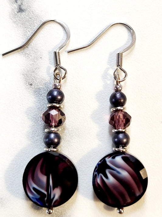 Purple passion earrings