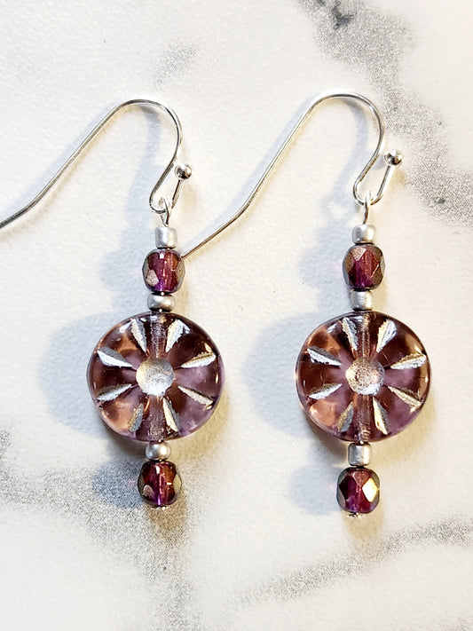 Plum purple earrings