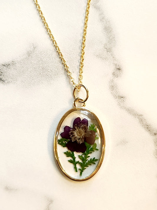 Purple flower pendant