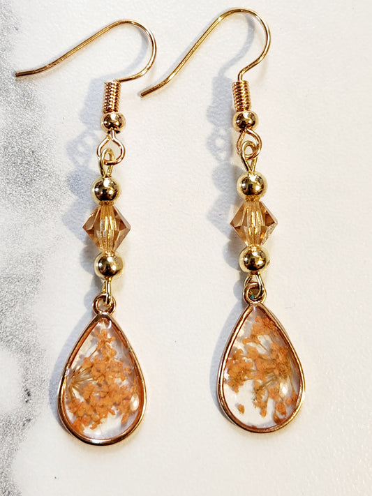 Orange & Gold earrings
